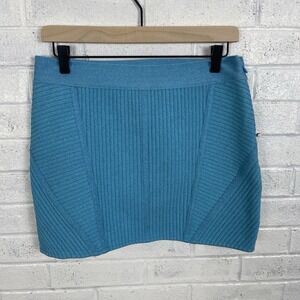 Retrofete Taressa Bandage Mini Skirt Womens Size XL Turquoise Y2K Clubwear